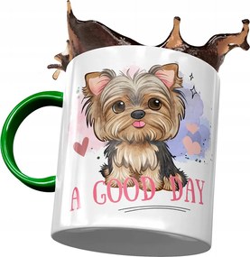 Zöld Kutyás Bögre Kutyával Cuki Ajándék Nyomtatott Fotóval