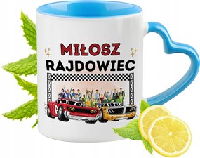 Kék bögre szív alakú füllel a szerelmeseknek Ideális ajándék