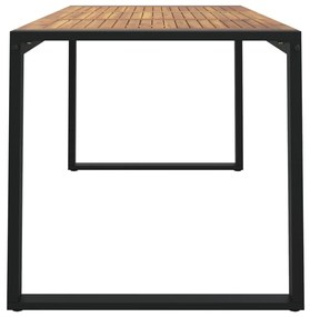 tömör akácfa kerti asztal U-alakú lábakkal 140 x 80 x 75 cm
