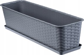 Virágtartó Erkély Virágtartó Állvány 60cm Grafit