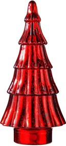 X-MAS üveg fenyő 30 cm , piros