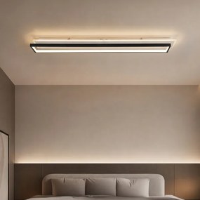 BRILAGI - LED dimmelhető mennyezeti lámpatest OUTLINE LED/90W/230V 18x100 cm fehér/fekete + távirányító