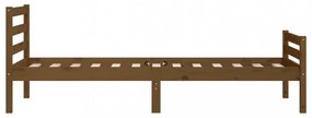 Small Single mézbarna tömör fa ágykeret 75 x 190 cm