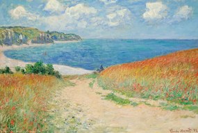 Plakát Path Through the Corn at Pourville (1882), Claude Monet