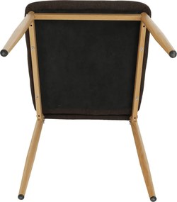 Szék, sötétbarna szövet/bükk, COLETA NOVA