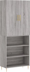 vidaXL szürke sonoma szerelt fa magasszekrény 69,5 x 34 x 180 cm