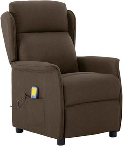 vidaXL Masszázsszék párnával Barna 93.5 x 67.5 x 101.5 cm szövet