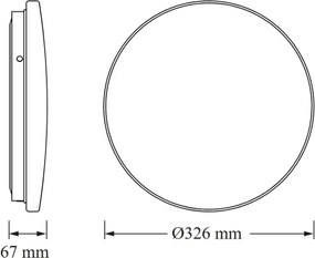 Osram - LED Fürdőszobai mennyezeti lámpatest CEILING ROUND LED/18W/230V Ø 33 cm IP44 fehér