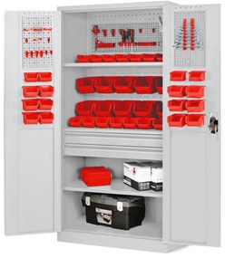 SZYMON szerszámos szekrény, 920 x 1850 x 500 mm, szürke