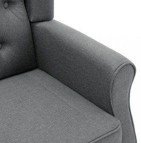 világosszürke szövet masszázsfotel lábzsámollyal
