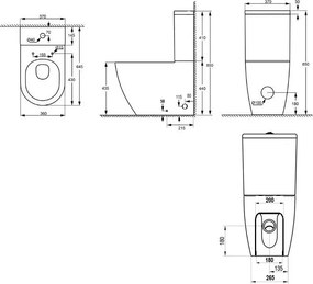 AREZZO design ARIZONA kombi wc Vortex Rimless