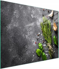 Üveg Vágódeszka 52x30 Fűszerek Edzett Üveg