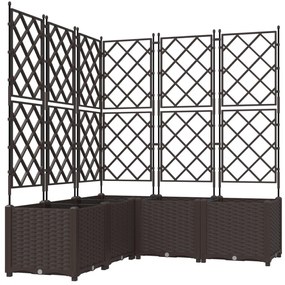 Kert Cserép Rácsos 5 db Barna 120x120x143 cm
