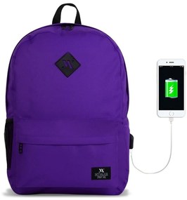 SPECTA Smart Bag lila hátizsák USB csatlakozóval - My Valice