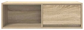 sonoma tölgy színű szerelt fa fali TV-szekrény 80x31x25,5 cm