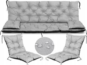 Kerti padpárna 150x60x50 cm 2 db székpárna 50x50x50 cm