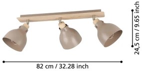 Eglo 900713 - Spotlámpa ARRECIFE 3xE27/28W/230V