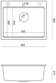 gránit mosogató KURT 110 WORKSTATION White