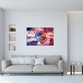 Kép - Földgolyó az áram alatt (90x60 cm)