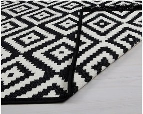 Helen fekete-fehér kétoldalas szőnyeg, 80 x 150 cm