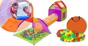 Játszósátor alagúttal, 200 db ajándék labdával
