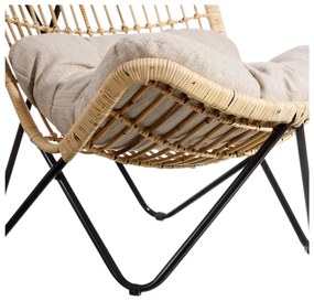 Natúr színű szőtt fotel – Ixia