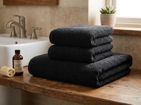 Törölköző NORIELLE 50x90 cm fekete, 100% pamut