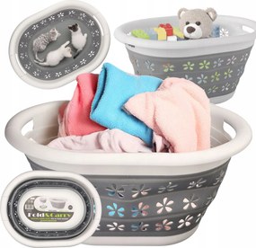 Szennyestartó Kosár Összecsukható Szilikon Összecsukható Tál Nagy Szilikon 25L