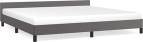 vidaXL szürke ágykeret fejtámlával matrac nélkül 200x200 cm