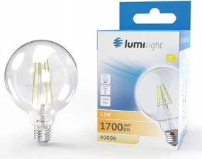 Led Izzó E27 12W G125 Filament Retro Dekoratív Semleges Szín