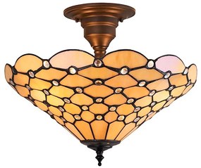 Endon 64300 - Felületre szerelt Tiffany PEARL csillár 3xE27/60W/230V, átmérő 37 cm