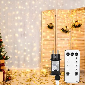 300 Led-es KarĂĄcsonyfa FĂ©nyfĂŒzĂ©r, FehĂ©r, Meleg FĂ©nyƱ, 3X3 M-es KarĂĄcsonyfĂĄhoz