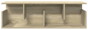 sonoma tölgy színű szerelt fa faliszekrény 100 x 20 x 30 cm