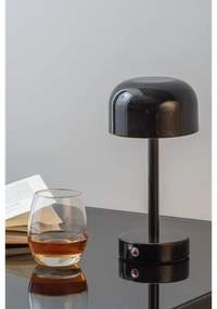 Fekete LED asztali lámpa fém búrával (magasság 24,5 cm) James – Leitmotiv