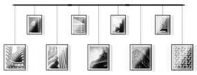 Fekete fém fali képkeret szett 9 db-os 223x77,5 cm Exhibit – Umbra
