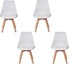 AVENBERG SKANDI 4db Étkezőszék - szett, fehér