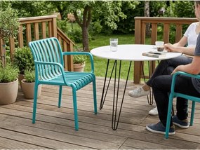 Műanyag szék TREGO kartámaszokkal, kék