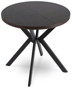 Bővíthető Étkezőasztal Fekete Színben. DORIAN 80-160 cm