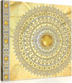 Vászonkép 40x40 Arany mandala geometrikus ragyogás modern belső tér