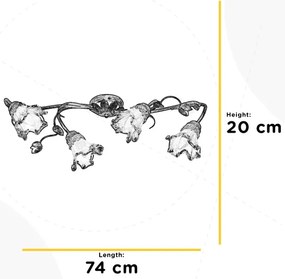 ONLI - Mennyezeti lámpatest ARIANNA 4xE14/6W/230V bronz