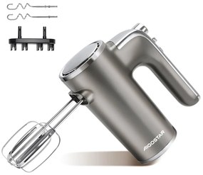 Aigostar B.V. Aigostar - Kézi mixer 400W/230V szürke/króm B30201C3H