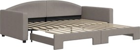 vidaXL tópszínű kihúzható szövet heverő 100 x 200 cm