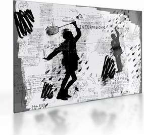 Kép - Street art - zűrzavar (üvegen) (70x50 cm)