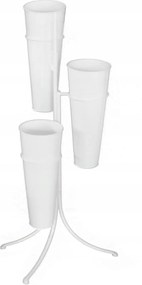 Fehér fém virágtartó állvány kompozíciók vázák virágtartó állvány