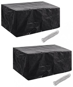 2 db 6 személyes polyrattan szett huzat 10 lyukkal 240 x 140 cm