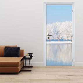 Fotótapéta ajtóra - Téli táj (95x205cm)