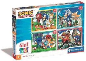 Sonic a sündisznó Save the Day 4 az 1-ben puzzle Clementoni