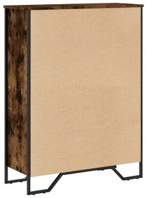 füstös tölgy színű szerelt fa könyvszekrény 80 x 31 x 106 cm