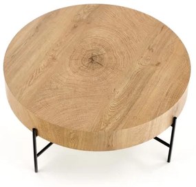 Kávésasztal BROOKLYN 37x80 cm natúr tölgy/fekete