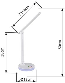Globo 58445W - GERALDO LED RGBW asztali lámpa, dimmelhető, 5W+2W